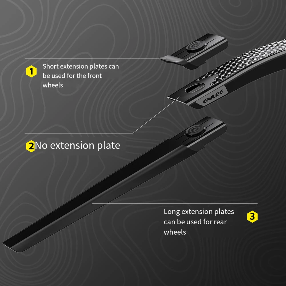 Bike Fender Strong Toughness Front Rear Tire Mud Guards Lightweight Road Bike Wheel Fenders for Front Rear Wheels Below 38mm