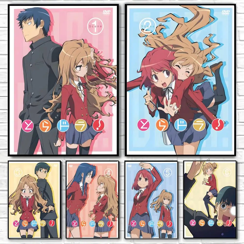 Pósteres clásicos y cuadros decorativos para pared, ideales para salas de estar, dormitorios, bares y decoración del hogar. T-Toradora!