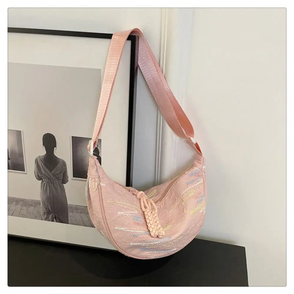 Fashion Nylon Shoulder Bags Large capacity Reusable Crossbody Bag Simple Versatile Portable Chest Bag