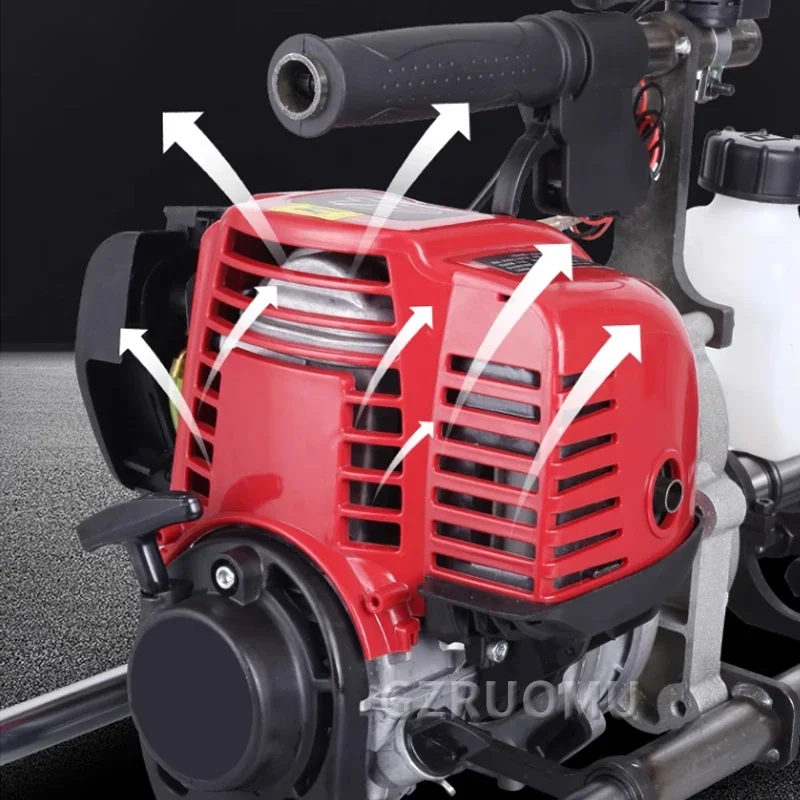 37.7CC 0.9KW Four-Stroke  Drilling Machine - High Power Engine Ground Hole Pile Driver for Excavation