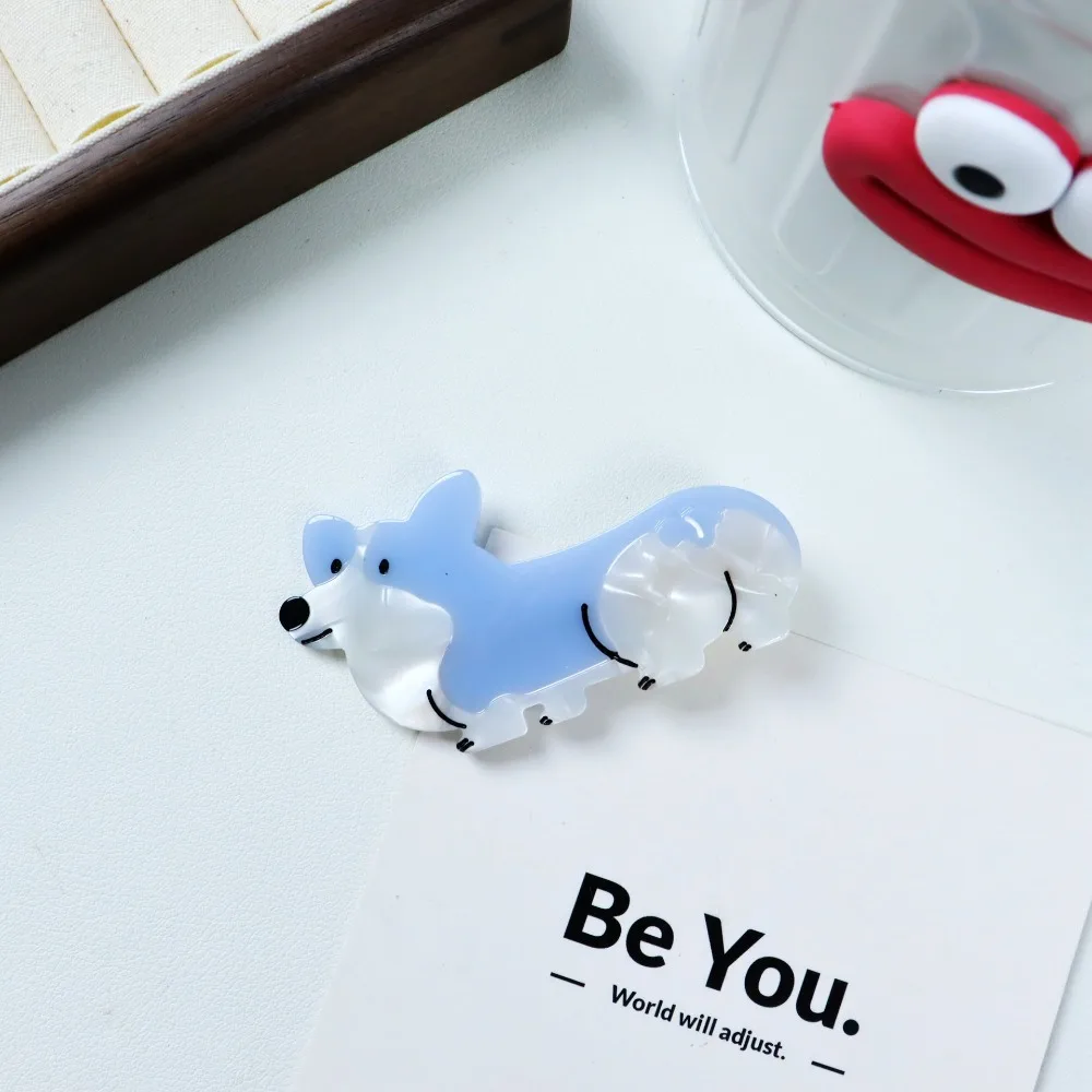 

Personalized Animal Corgi Hair Clip Creative Cartoon Acetate Puppy Hair Claw Headwear Fashion Dog Hairpin Girls