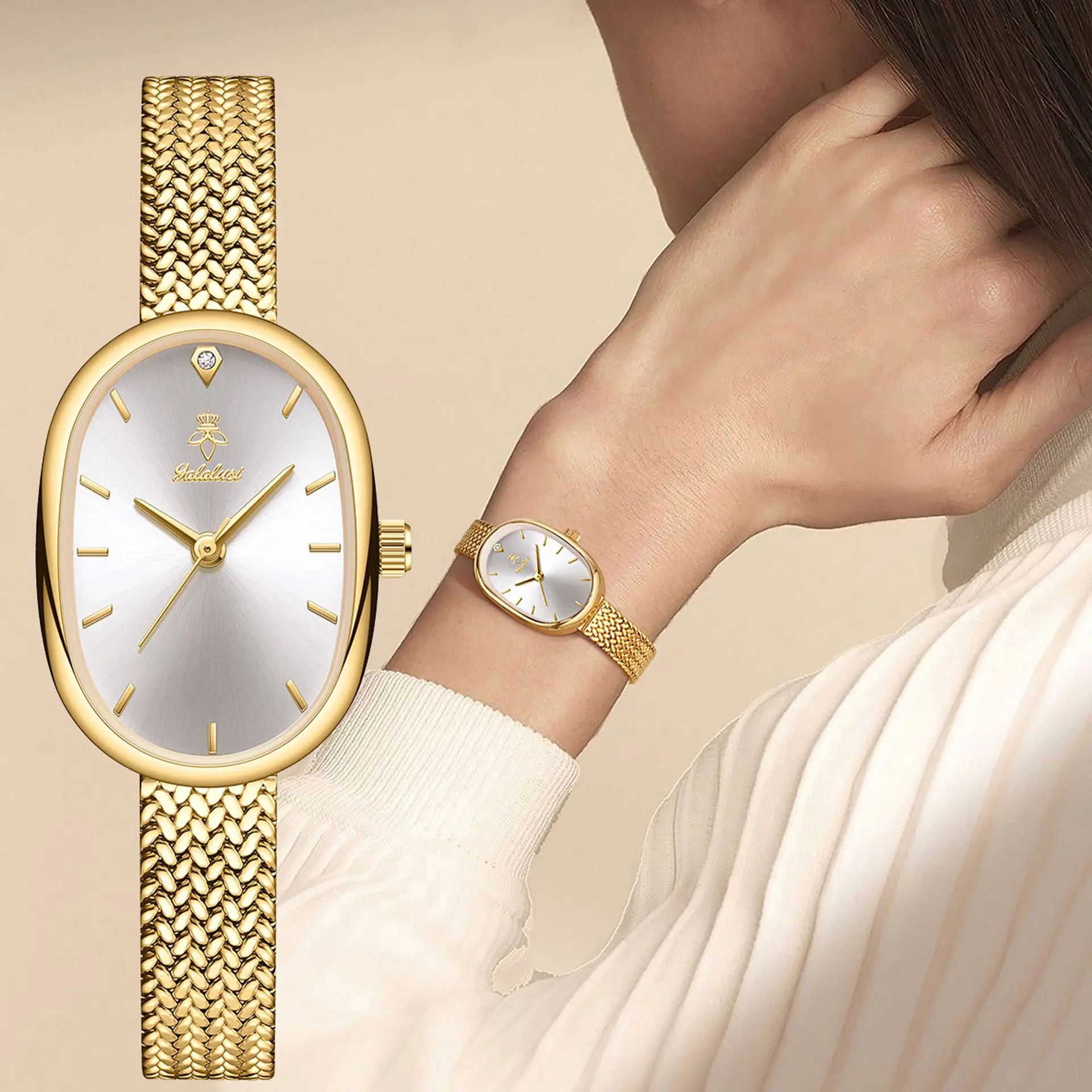 

Light luxury fashion women's watch high-value watch high-end women's watch mesh strap elegant women's female gift