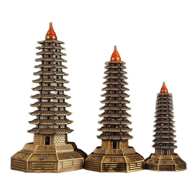 All Copper Wenchang Tower Decorations 13th Floor Pagoda For Home Living Room Desk Decoration Craft Gifts