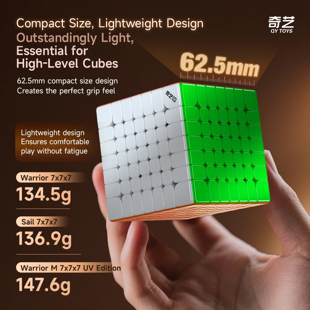 [ECube] QiYi Warrior 7x7x7 Magnetic UV No Mag Matte Speed Cube Professional Puzzle Toys for The Game Children's Gift