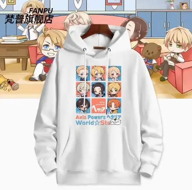 

Anime Axis Powers Wang Yao Hooded Hoodie Cosplay Autumn Winter Men Women Coat Loose Jacket Tops anime