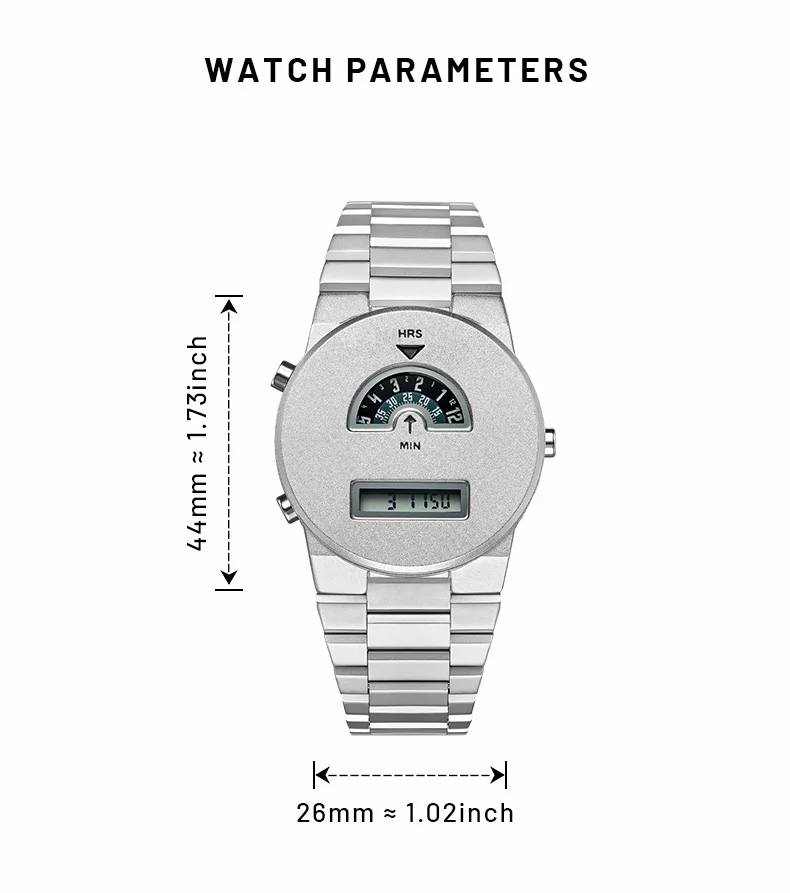 Retro Digital Watch Dual Time Zone Men's And Women's Wristwatch 2027 Factory Watches Meetups Cutting-edge Technologies