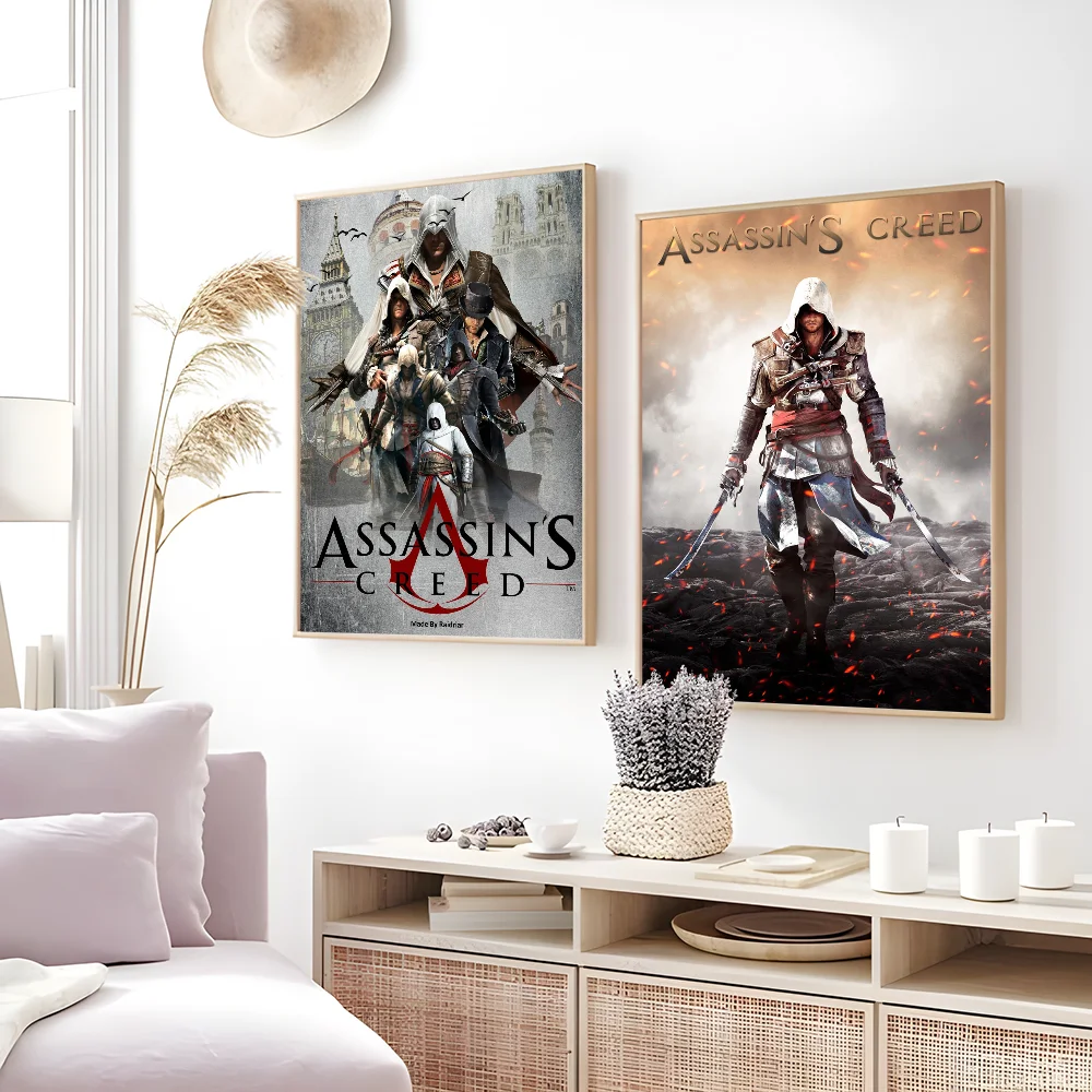 1 قطعة لعبة A-القاتل-S-Creed Classice المشارك لزجة جدار الفن الطباعة مقاوم للماء غرفة المعيشة المنزلي غرفة نوم بار ديكور جمالي #4