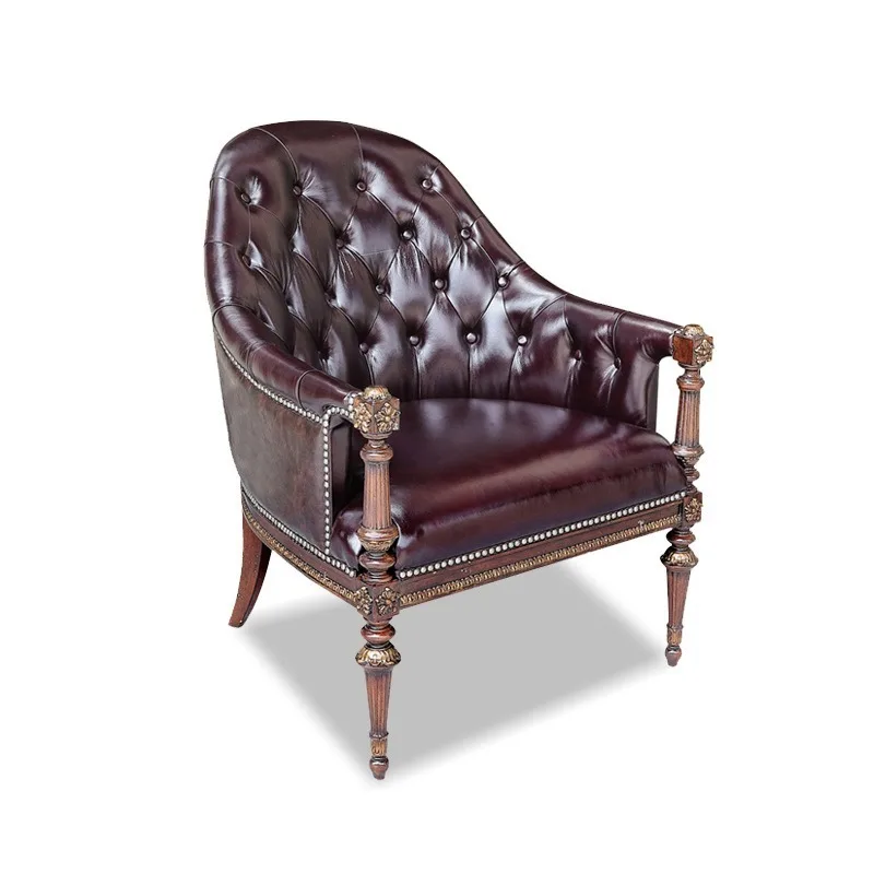 

European leisure chair Italian single sofa chair leather art