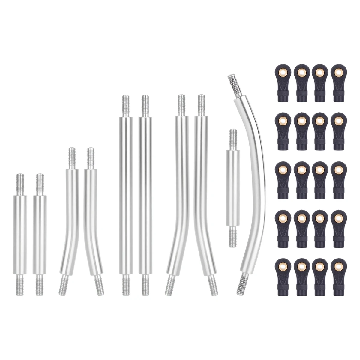 스테인레스 스틸 하이 클리어런스 섀시 링크 및 스티어링 링크 세트 1/18 RC 크롤러 레드캣 어센트-18 업그레이드 부품용