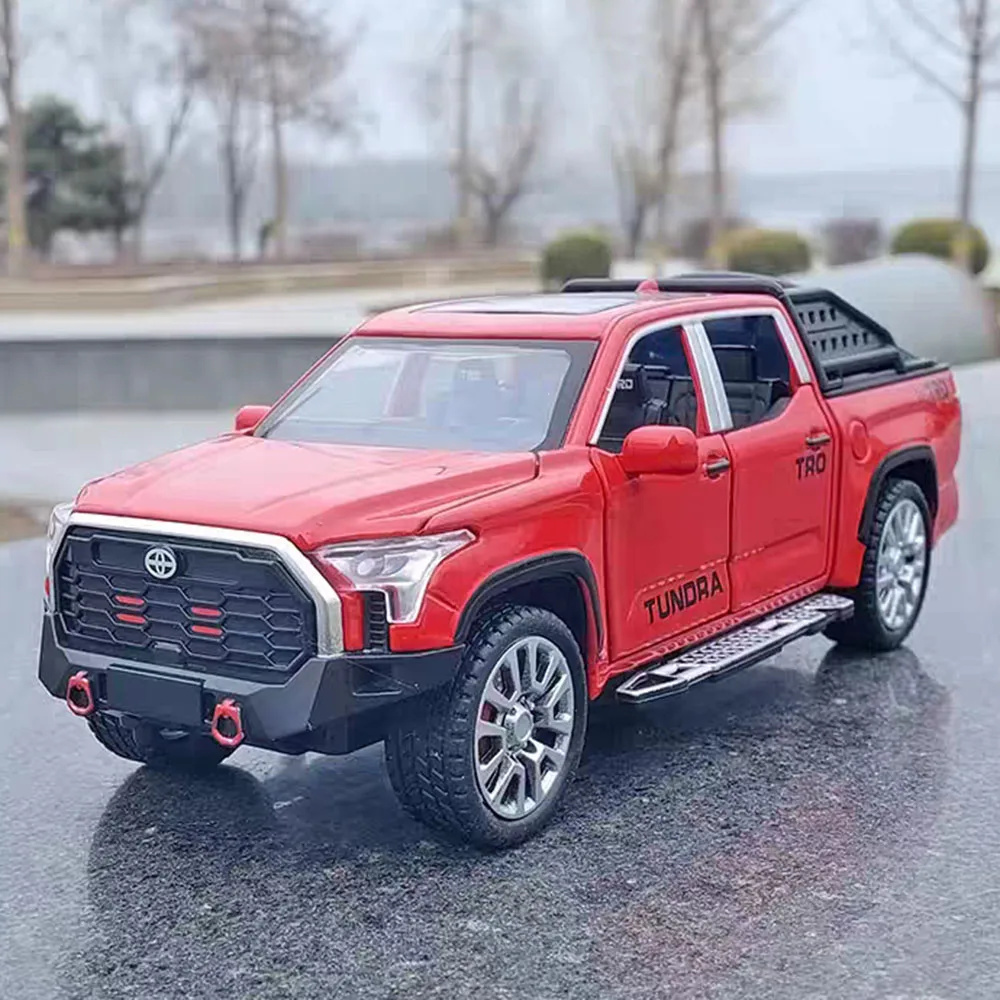 1:32 Tundra Prado alliage moulé sous pression voitures modèles jouets Miniature tout-terrain véhicule avec son lumière retirer décoration cadeaux pour les garçons
