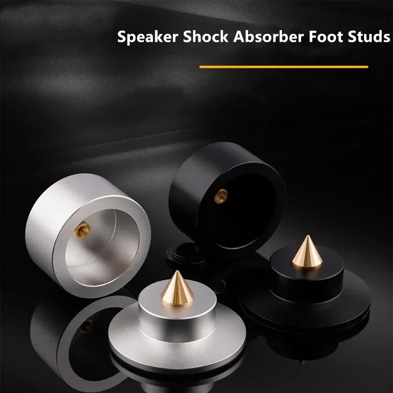 Speaker Stand Feet Foot Pad Aluminium Alloy Metal Spikes Cone Floor Nail Shock absorbing For CD Sound Box Consumer Electronics