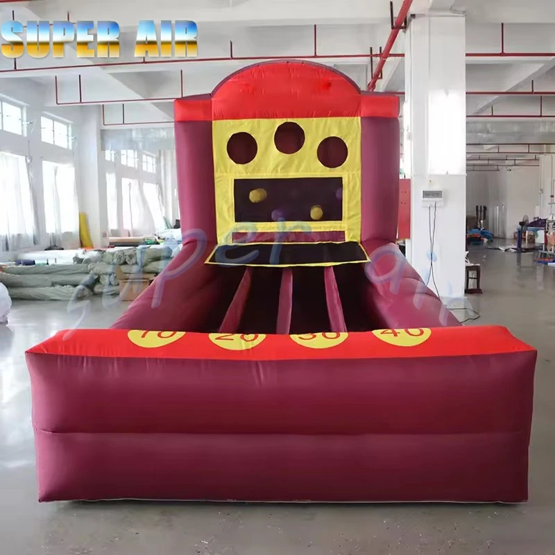 

new production promotion oxford fabric inflatable rolling balls pitching game