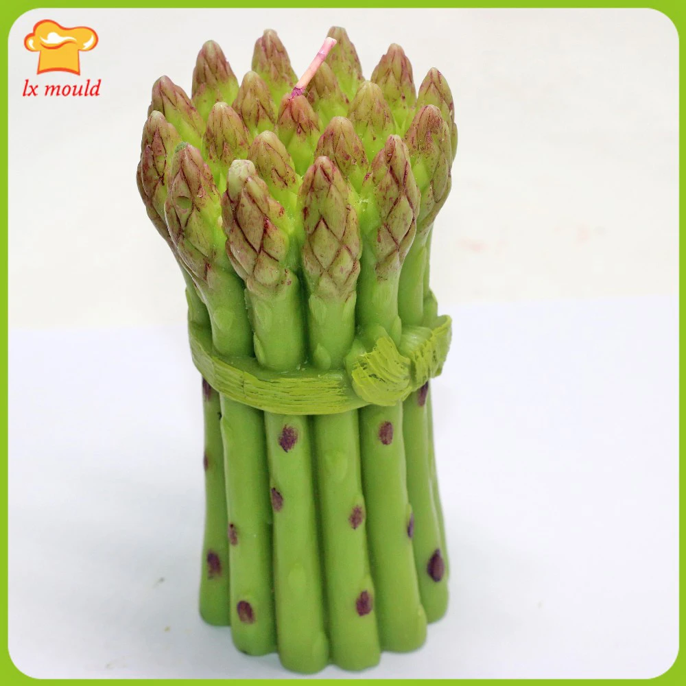 3D Vegetables Candle Siicone Mold Pepper Cabbage Shoots Asparagus Bamboo Mould DIY Aromatherapy Plaster Soap Realistic Vegetable