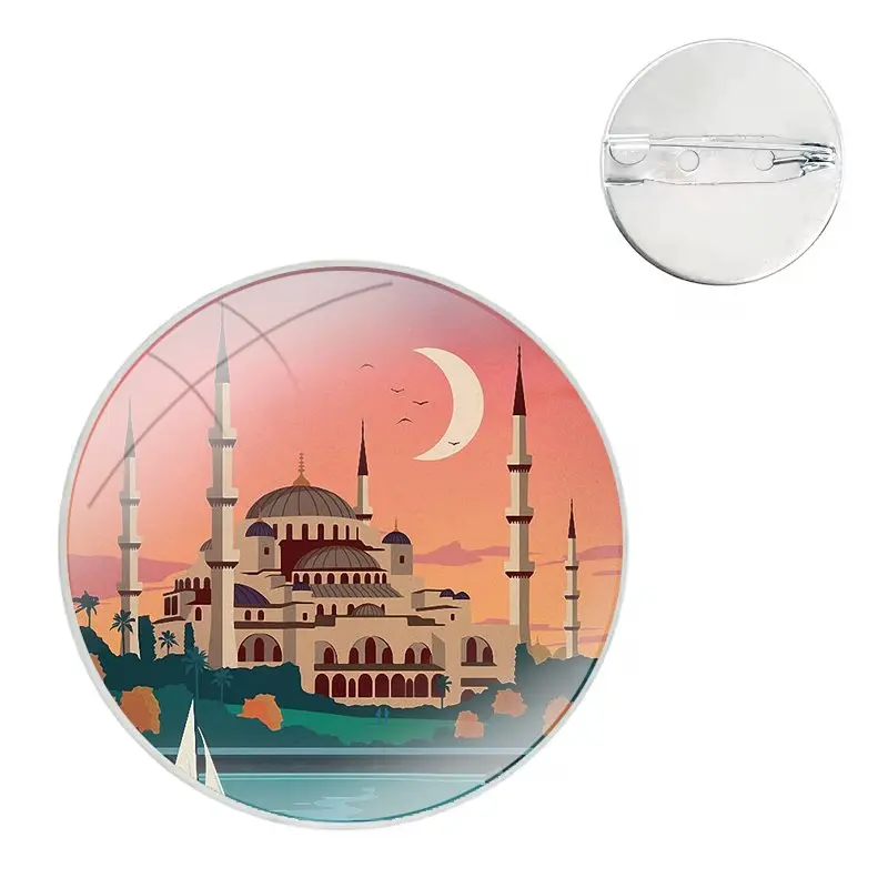 Broche de insignia, Pin, accesorios para ropa, mochila, regalo de decoración, póster de viaje de Turquía y Estambul