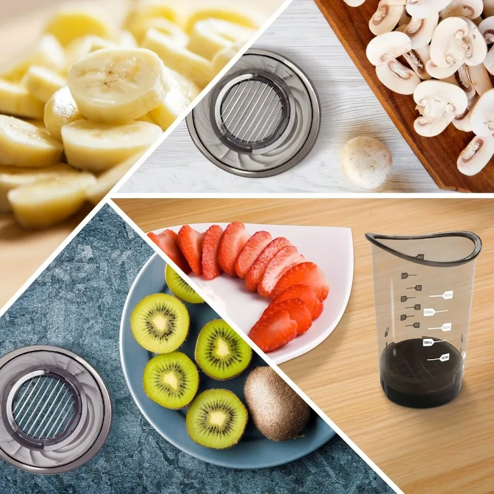 

Easy to Use Cup Slicers Detachable Manual Operation Fruit Splitter Portable Multi-Function Fruit and Vegetable Pattern Slicers
