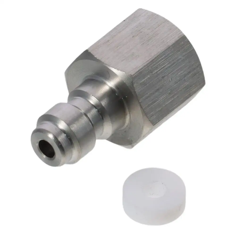 Stainless Steel 8mm Quick-Disconnect Plug Adapter Female Thread 1/8 NPT with Sealing O-Ring PCP Paintball Charging Fittings