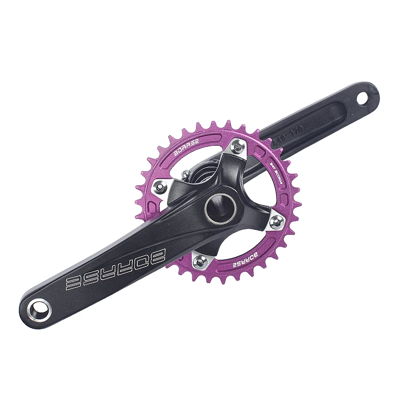 

BOARSE Велосипедная шатунная звездочка 104BCD MTB Велосипедная шатунная система из алюминиевого сплава с нижней частью 170 мм Шатун Черный 32T 34T