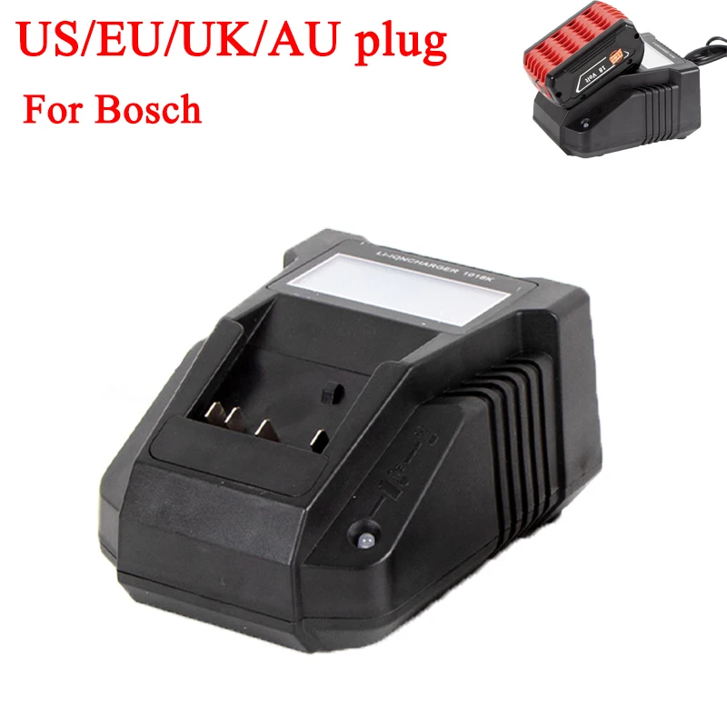 

Lithium Battery Charger Compatible with For Bosch 18V/14.4V Lithium Battery BAT609G/BAT618 Replacement Charger US/EU/UK/AU Plug