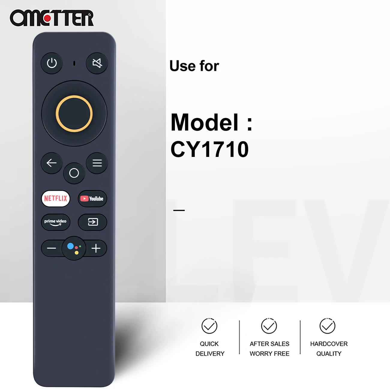 Télécommande Bluetooth CY1710 pour Smart TV, 43 pouces, 32 pouces, pour Youtube, Netflix Prime