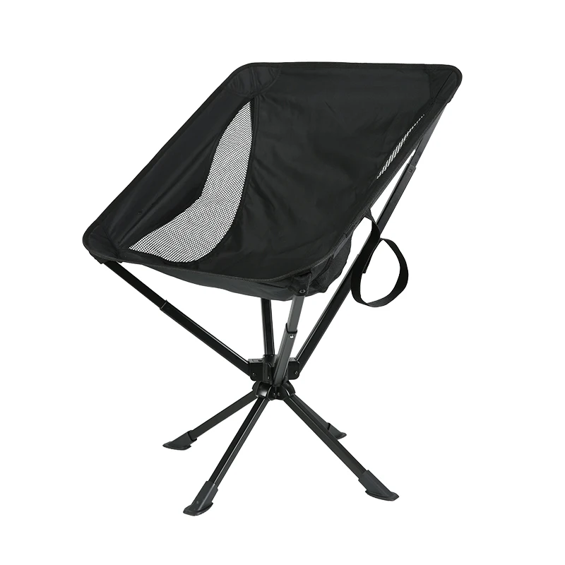 

Modern Design Quick Open Aluminum Moon Chair Convenient Folding Swivel Camping Outdoor Furniture Wholesale Supply