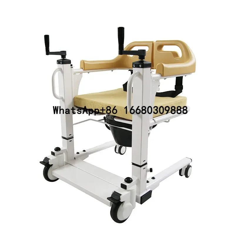 Health Care Supplies Manual Patient Transfer Lift Chair With Commode Shower For Elderly