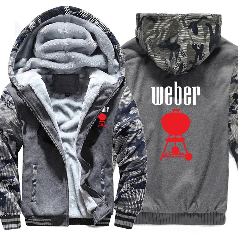 Weber Hoodies Men Cool Fashion Thicken BBQ Outdoor Weber Sweatshirts Pullover