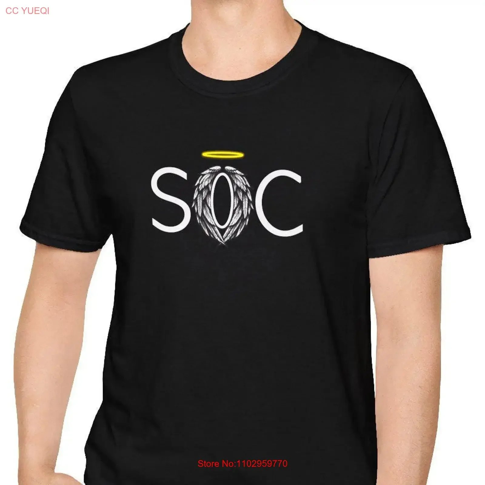 SOC Spirit of Compassion t-shirt vintage délavé mode élégant unisexe homme streetwear étiré légèrement graphique respirant