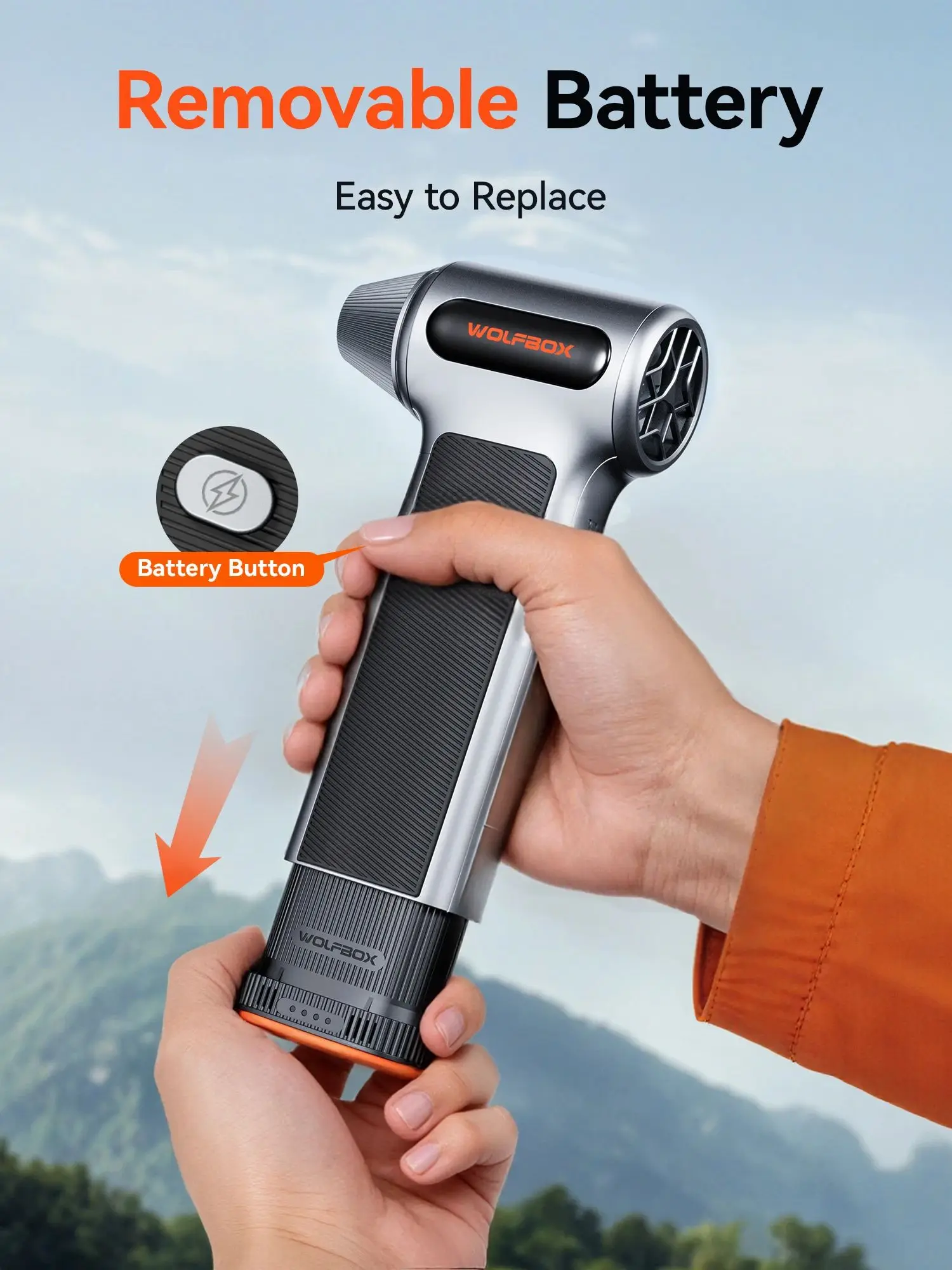 WOLFBOX MF200 22.2Wh 7.4V بطارية ليثيوم أيون قابلة للشحن - طاقة احتياطية قابلة للإزالة (بطارية فقط، بدون شاحن) #6