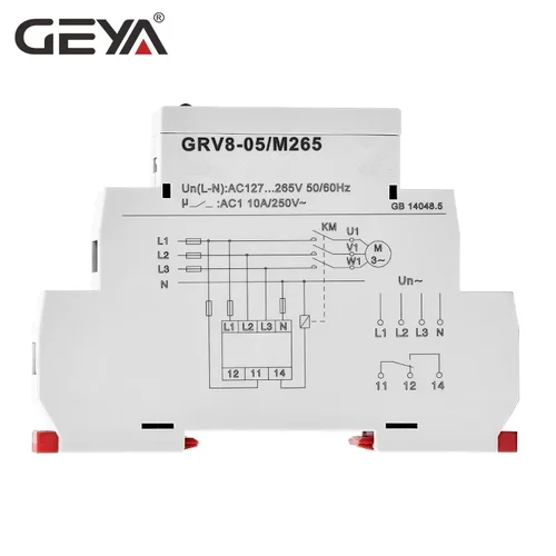 Relé de protección de voltaje GEYA con función de tiempo de retardo de asimetría de falla de fase de secuencia de faseAC220V-460V