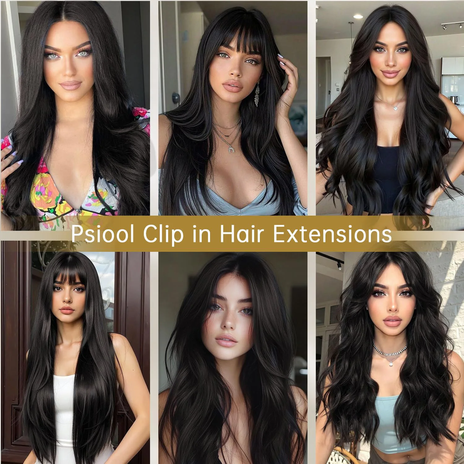 Grampo em extensões de cabelo cabelo sintético, 20 polegadas 142g, grampo de cabelo humano reto natural em extensões para mulher negra