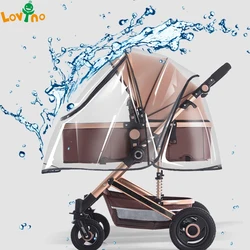 Universal Stroller Rain Cover Baby Pram Portable Waterproof Raincoat Outdoor Windproof Cover Rainy Baby Stroller Accessories