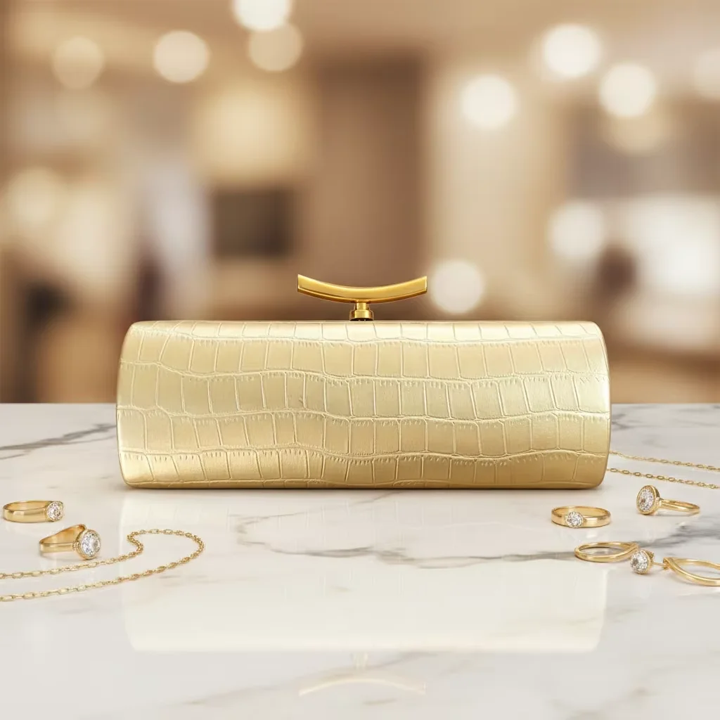 2026 New Cross-border PU Crocodile Pattern Dinner Bag Fashion Shape Bag Single-Shoulder Crossbody Party Bag for Women 23 cm