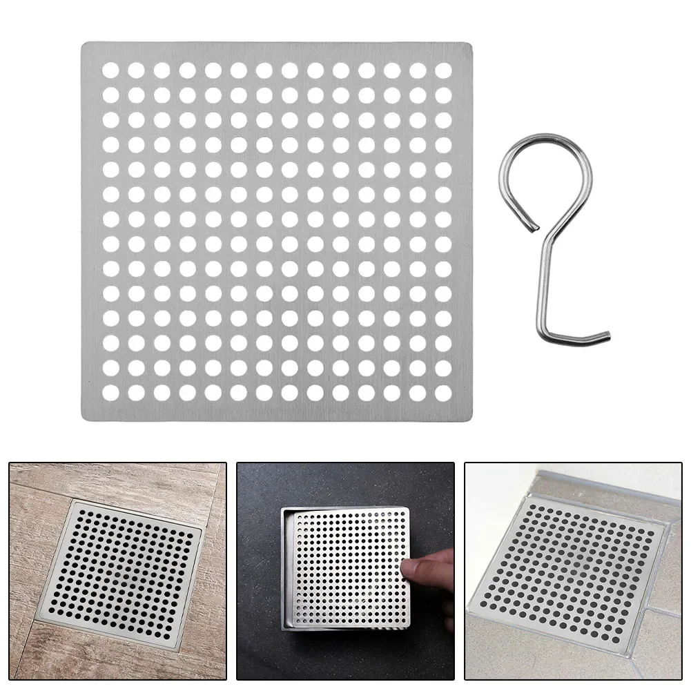 

Крышка слива для душа Крышка сливной сетки для пола Квадратное сливное отверстие Фильтр для душа Пробка Бытовая дренажная арматура для ванной комнаты