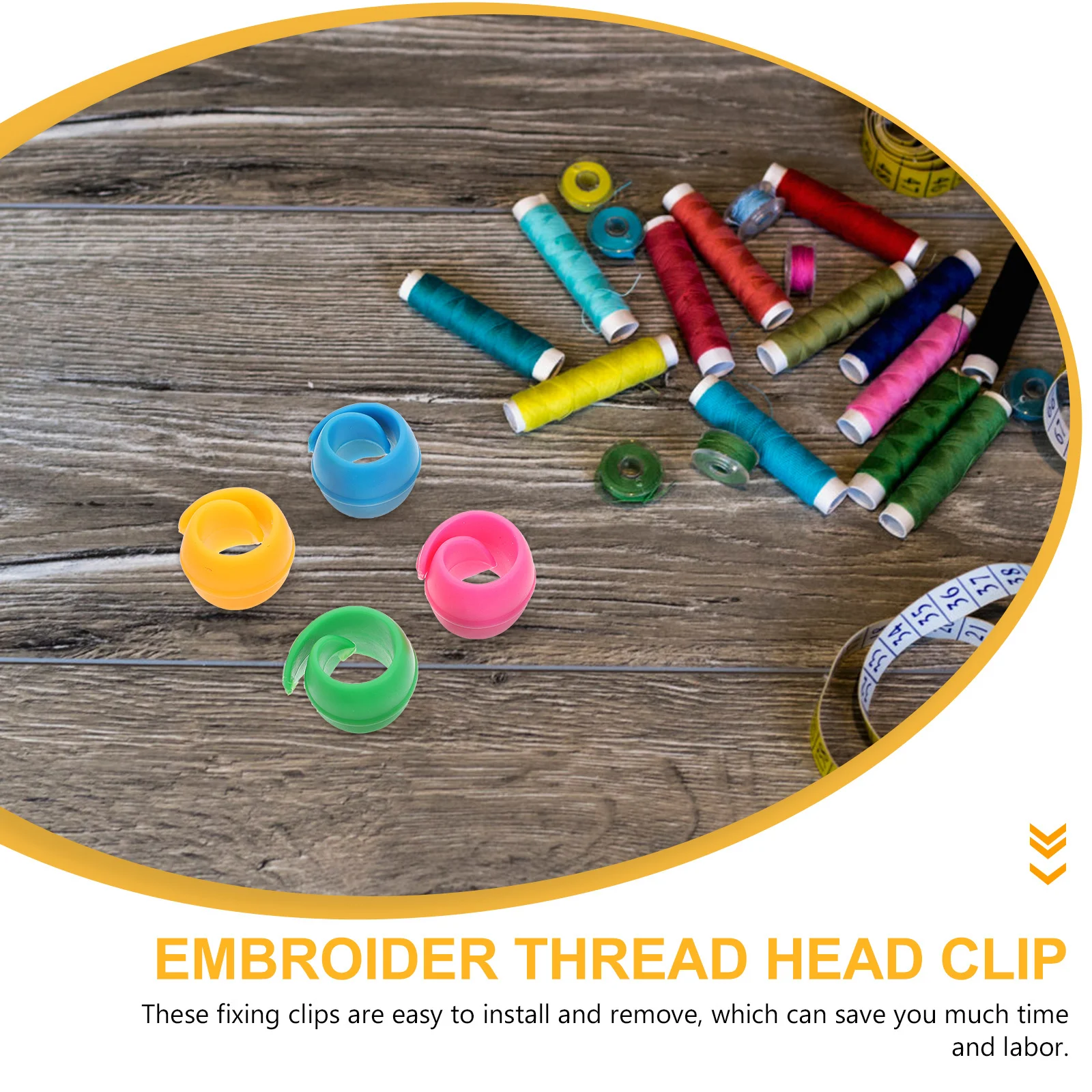 

50Pcs Bobbin Fixators Thread Holder Tools Sewing Organizer Durable Reusable for Various Bobbins and Spools Thread Spool Huggers