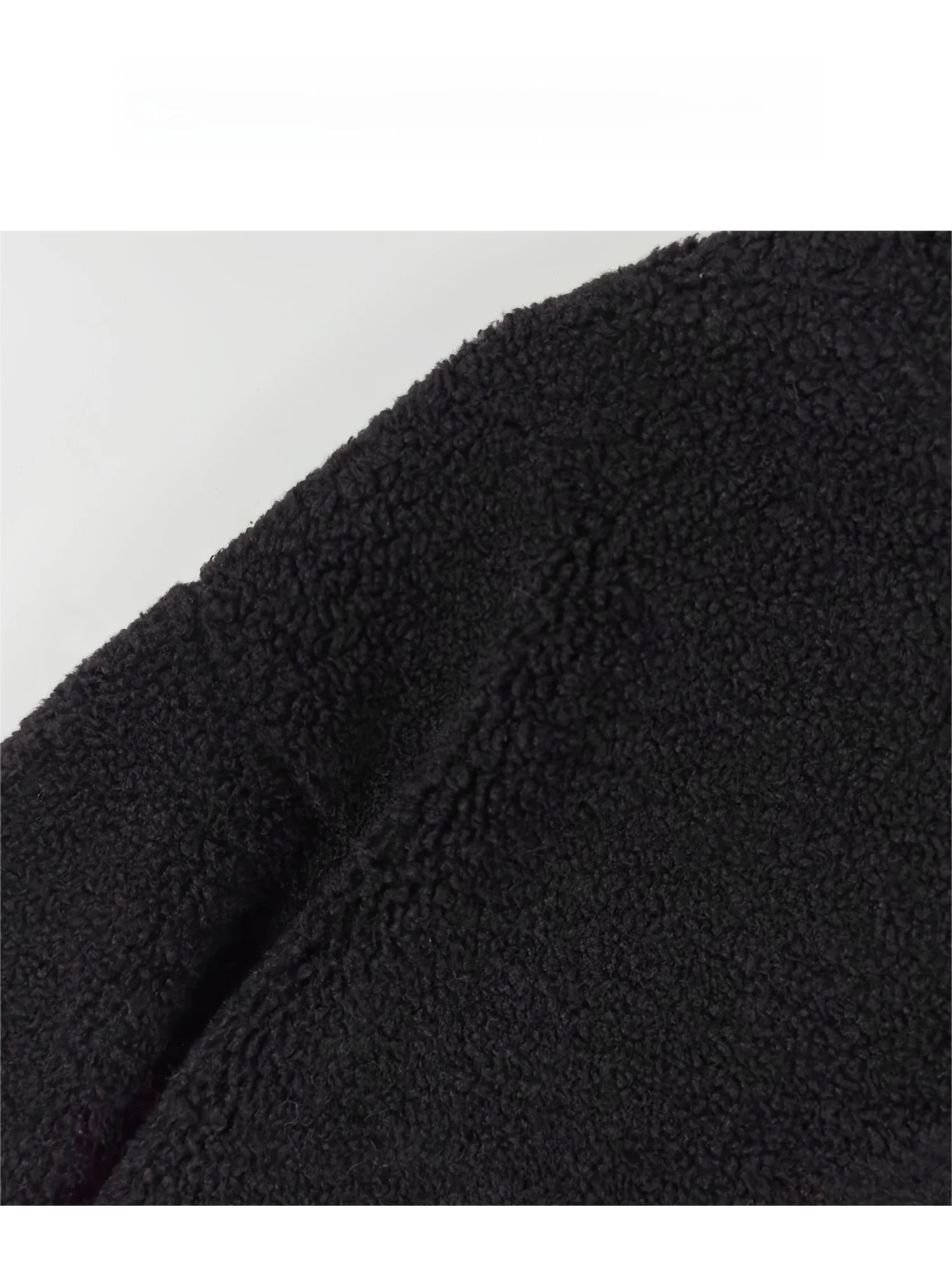 

Zhou Casual Collar Particle Sensation Warm Outerwear Zipper Closure Long Sve ort Coat Polyester Fiber 00%