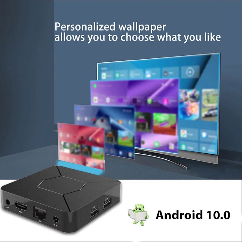 iATV Stick Q5 HDR Smart TV Stick Android TV 10.0 Allwinner H316 4K ATV HDR Portable TV Prefix 2.4G/5G WIFI BT5.0 2G 8G 100M