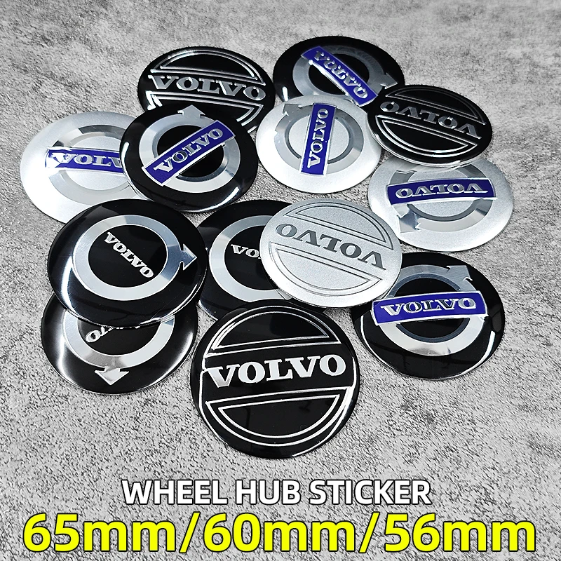 56mm 60mm 65mm Car Wheel Center Hub Cap Rim Cover Stickers For Volvo XC40 XC60 V60 V40 XC90 V50 S60 V70 S90 AWD Auto Accessories
