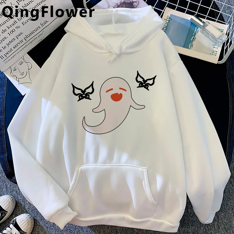 Genshin Impact Xiao Mask Fangs Graphic Harajuku Hoodies Men Kawaii Anime Hu Tao Kaedehara Kazuha Sweatshirt Hip Hop Hoody Male