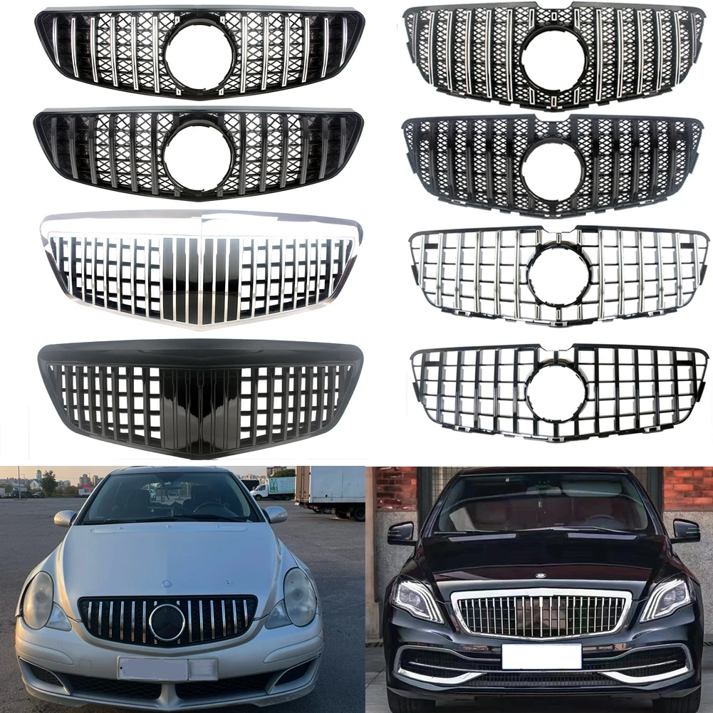 

Bar Frame GT Look Grill Front Vertical Grilles For Mercedez-Benz W251 R-Class R350 R500 2005-2010 2011-2017