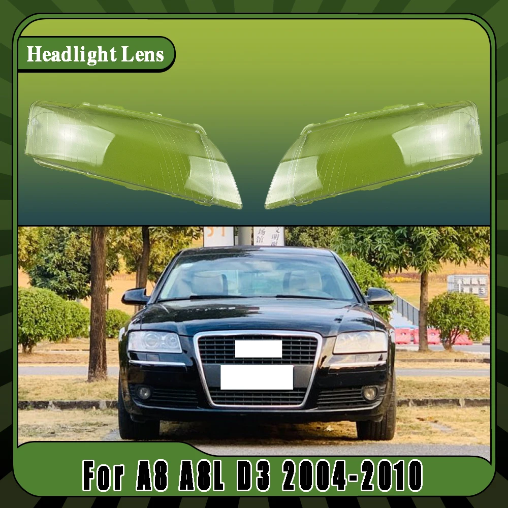 

For A8 A8L D3 2004-2010 Front Headlamp Lens Cover Headlights Glass shade Lampshade Replace Original Transparent Lamp Shell
