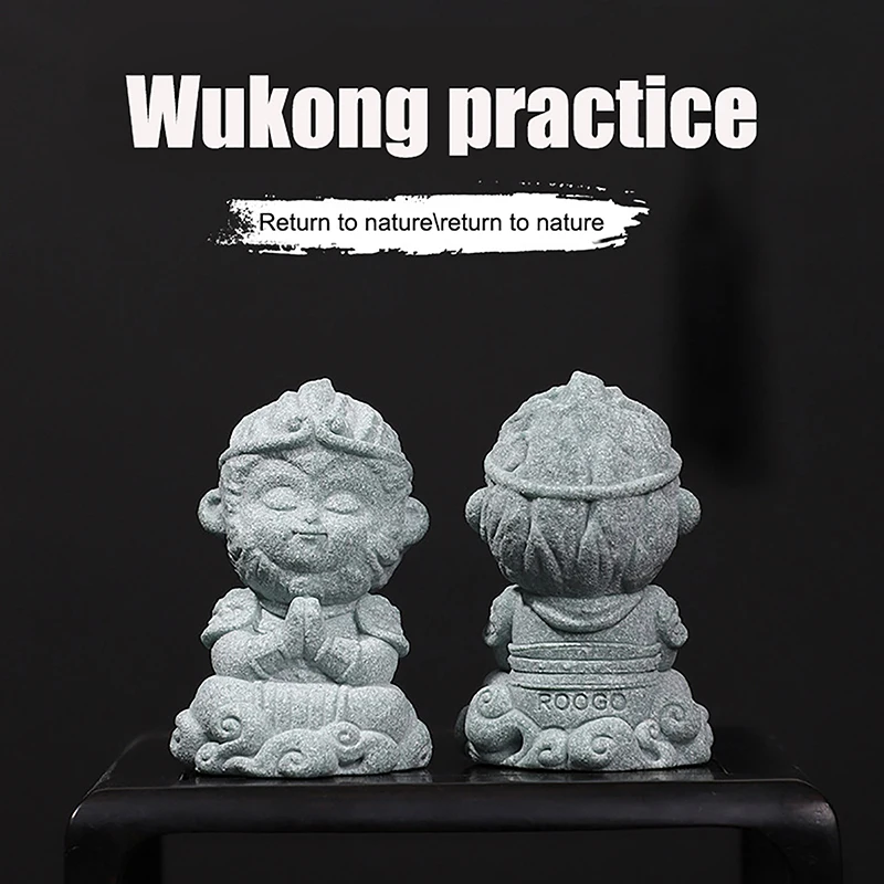 1pcs Black Myth Wukong Tea Pet Ornaments Boutique Cute Mini The Monkey King Tea Set Decoration Tea Table Accessories