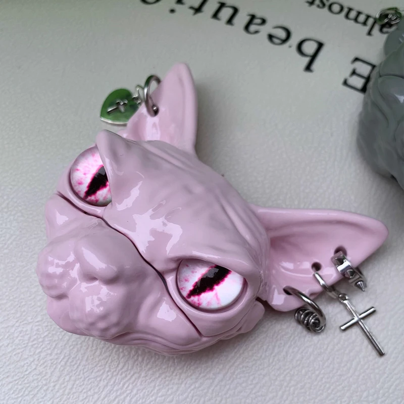 Cute 3D Kitten AirPods Case - Soft Silicone Keychain Cover