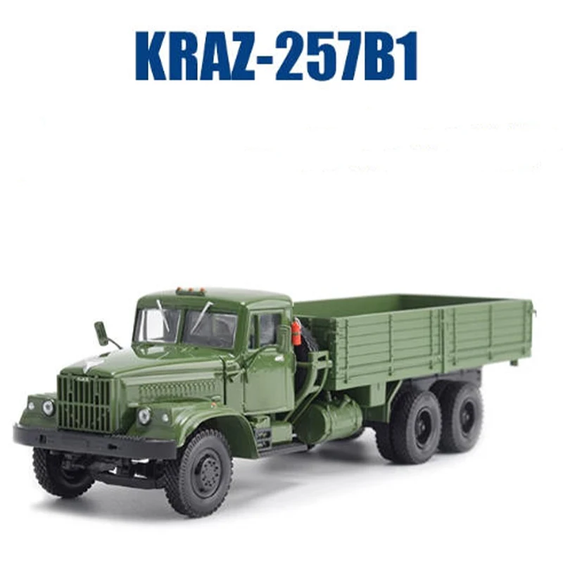 

1:43 Scale Plastic Model Soviet Second-generation Heavy Flatbed Truck KRAZ-257B1 Static Display Collectible Gifts Souvenir