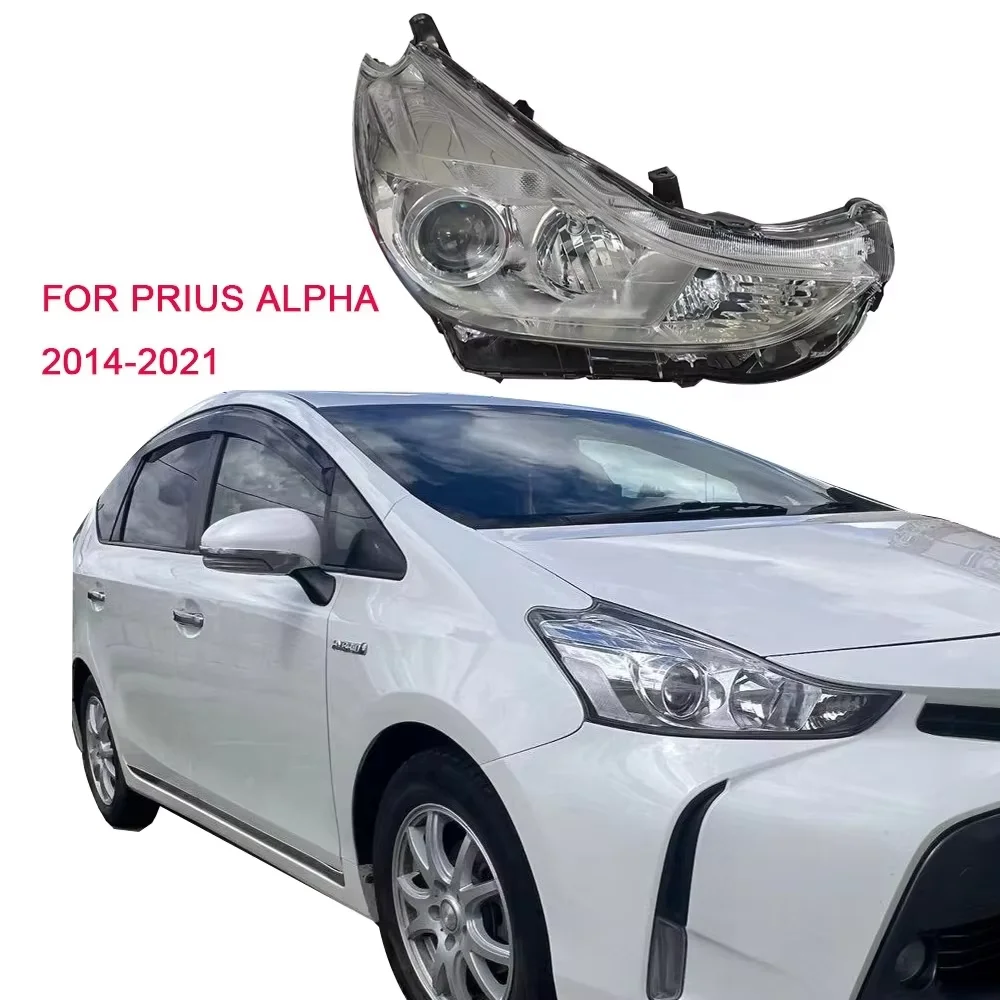 2Pcs Car Headlights For Toyota Prius Alpha ZVW40W ZVW41W 2014‑2021 Halogen Head Lamp 81150‑47640 81130‑47640