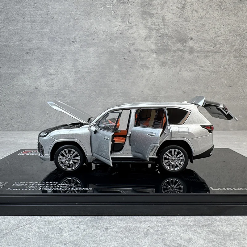 LCD 1/43 Lexus LX600 Model Auta z Odlewu Stopu, Kolekcja Zabawek Samochodowych, Prezent na Boże Narodzenie dla Chłopca