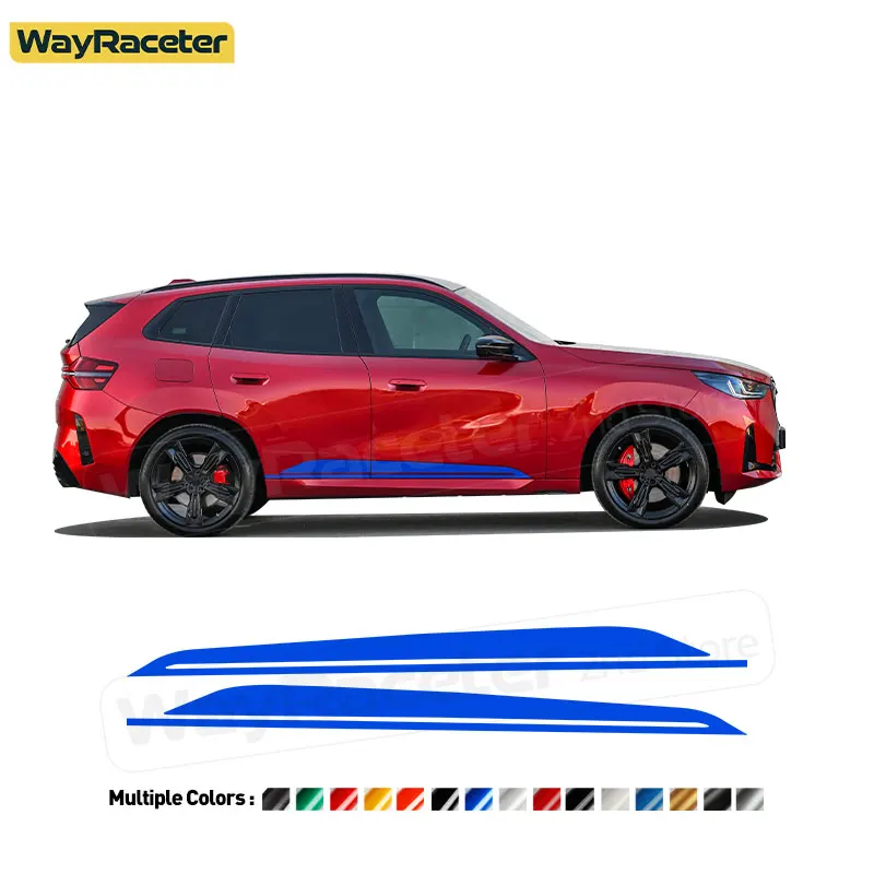 2 Pcs/Set Door Side Stripes Sticker M Performance Edition Vinyl Decal For BMW X3 G45 2024 2025 2026 Accessories