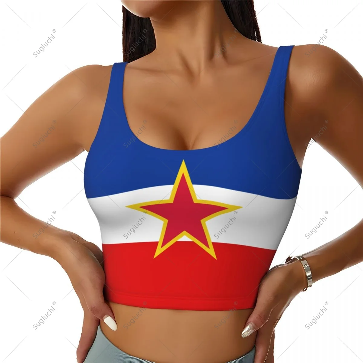 

Yugoslavia Flag Women Girl Activities Sports Vest for Female Yoga Vest Workout Vest Lightweight Trendy