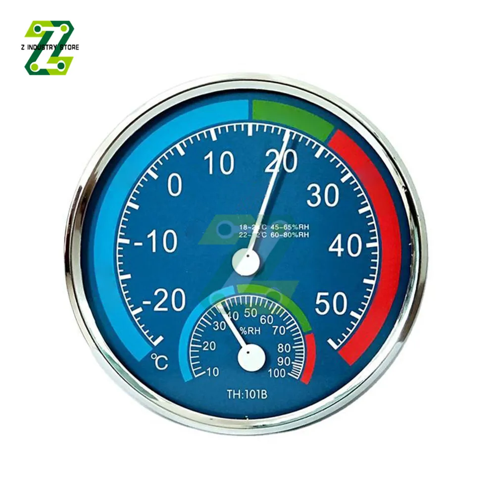 Mini Round Diameter 20mm Outdoor Waterproof Plastic Circular Car Thermometer Pointer Degrees Celsius Thermometer