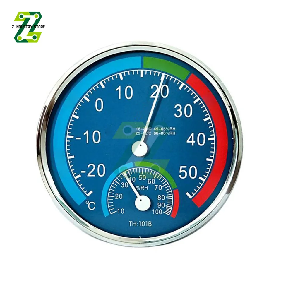 Mini Thermomètre à Aiguille En Plastique – Intérieur/extérieur, Rond, Degrés, Sans Marque