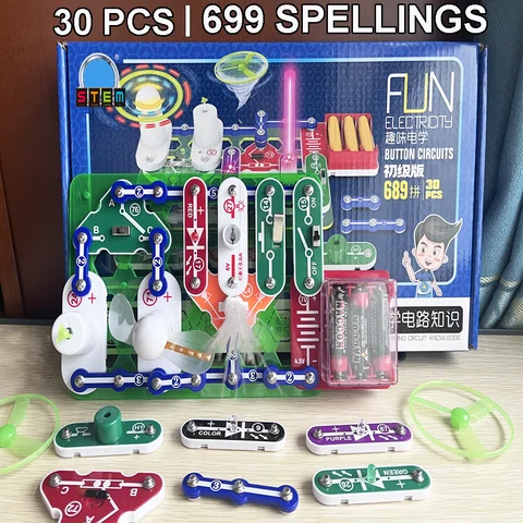 New Science Experiments Kits Circuits Electronic For Kids 30 Piece Circuito Electrico niños For Children STEM Toys Science Kits